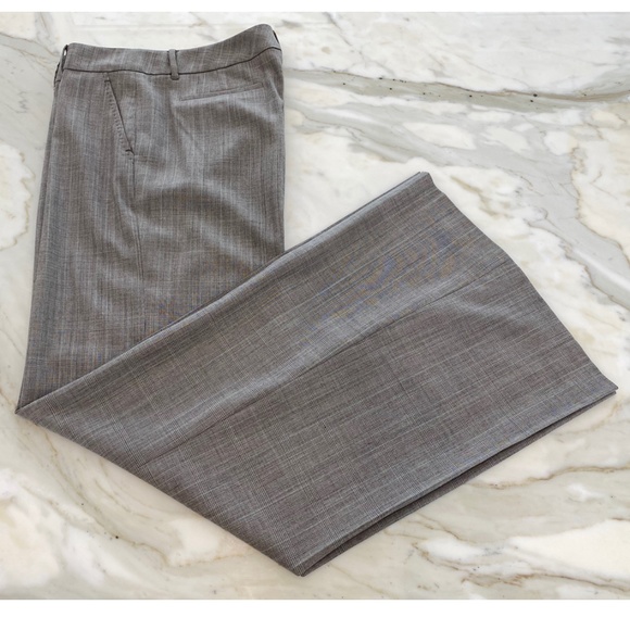 ELIE TAHARI GRAY PLAID TROUSERS SIZE US 4